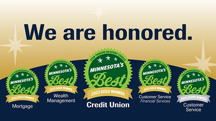 We are honored to be named Minnesota's Best in Five Categories