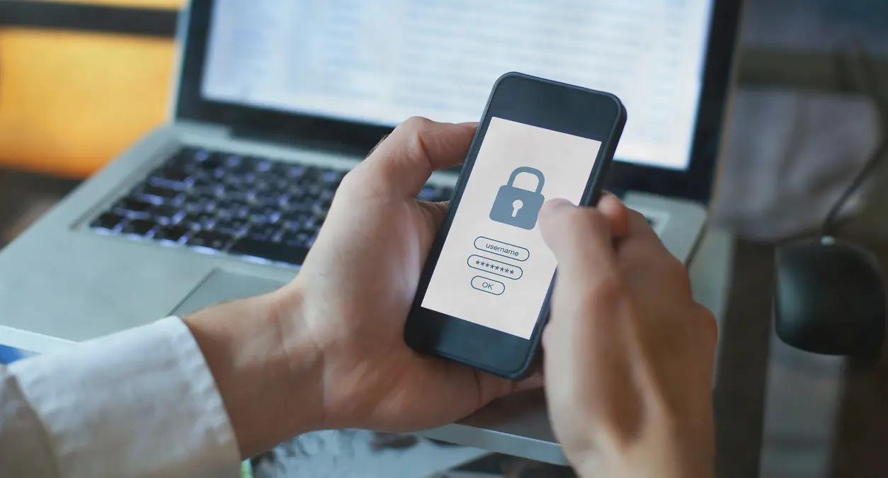 Codes are Confidential phone on digital banking login screen