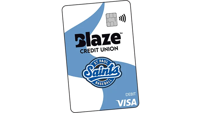 Blaze St. Paul Saints debit card